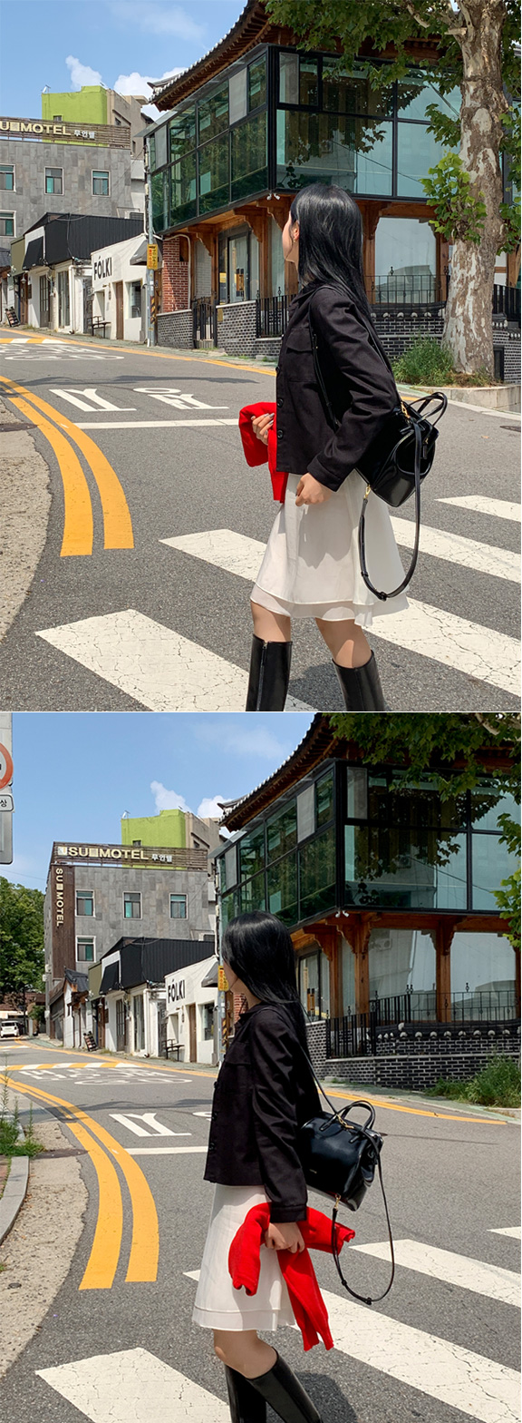 1만장 돌파✨ [롱기장추가/코튼자켓1위] 하우즈 코튼 카라 긴팔 자켓 데이트룩,나들이룩,데일리룩,마실룩,출근룩,하객룩,여행룩,숏자켓,코튼자켓 jk2632 상세 이미지 9