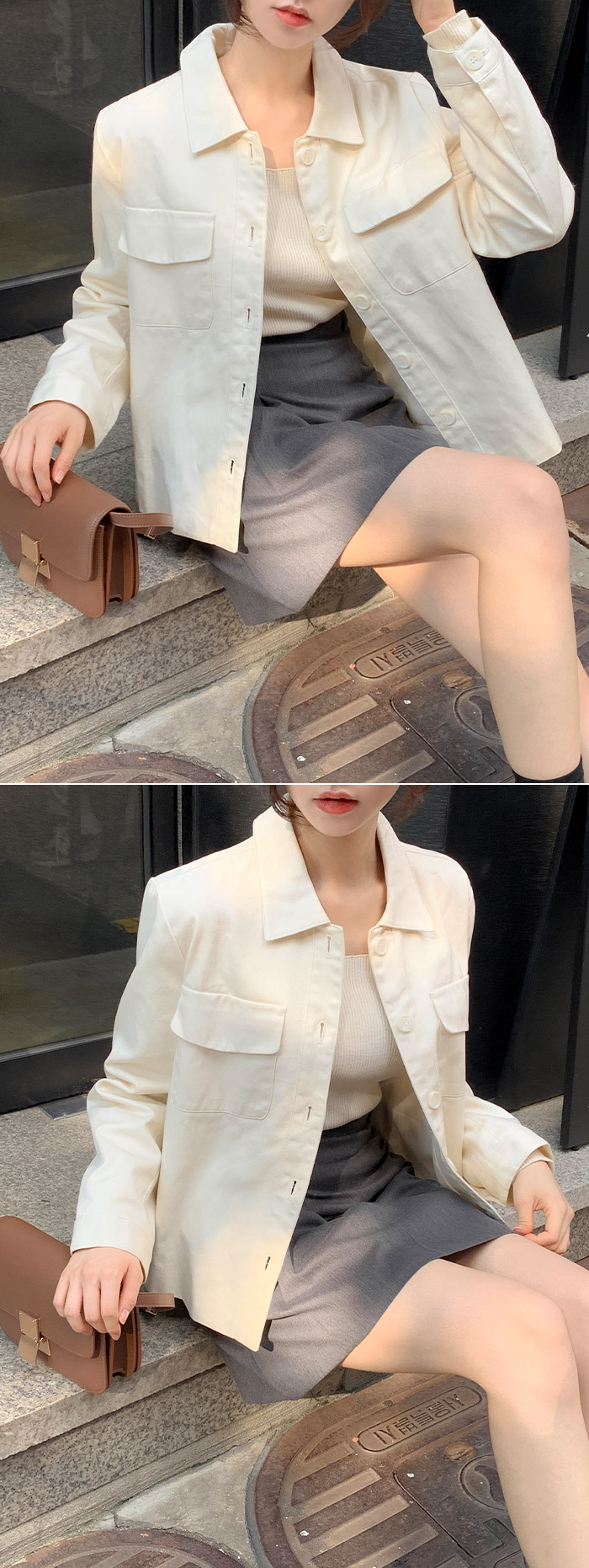 1만장 돌파✨ [롱기장추가/코튼자켓1위] 하우즈 코튼 카라 긴팔 자켓 데이트룩,나들이룩,데일리룩,마실룩,출근룩,하객룩,여행룩,숏자켓,코튼자켓 jk2632 상세 이미지 52