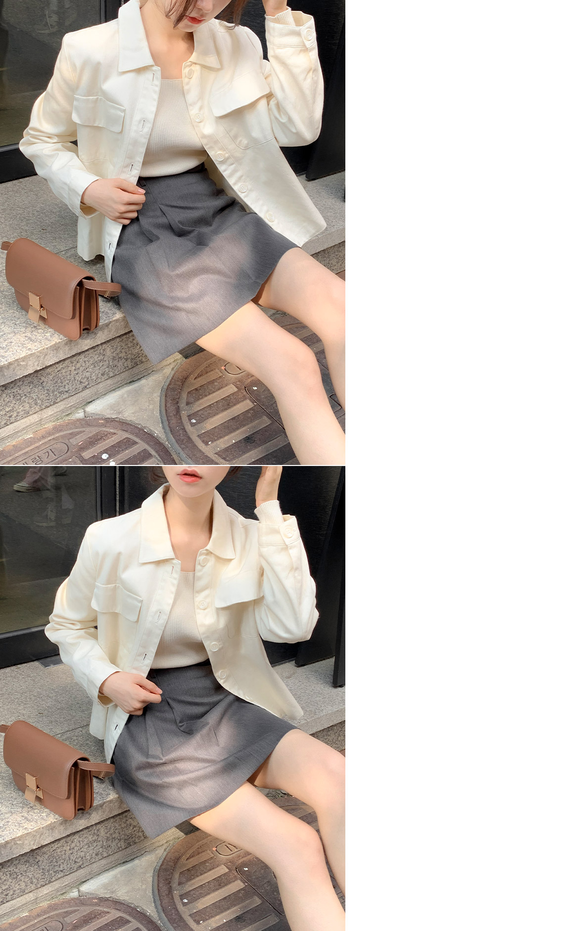 1만장 돌파✨ [롱기장추가/코튼자켓1위] 하우즈 코튼 카라 긴팔 자켓 데이트룩,나들이룩,데일리룩,마실룩,출근룩,하객룩,여행룩,숏자켓,코튼자켓 jk2632 상세 이미지 54