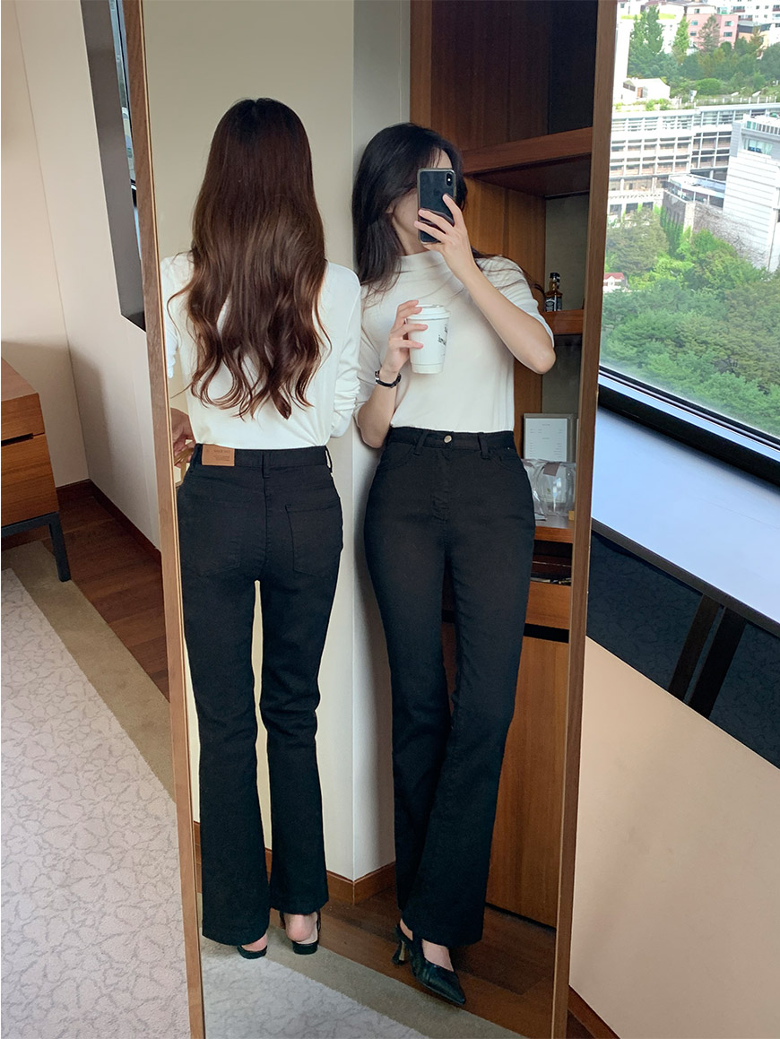[국내제작] 🚚당일발송 5000장 돌파✨ [단독진행] [S~L/숏,기본 기장/기장선택] 데이진 슬림 세미 부츠컷 코튼 팬츠 부츠컷데님팬츠 데일리룩,데이트룩,출근룩,나들이룩,면바지,봄팬츠 ps4599 상세 이미지 34