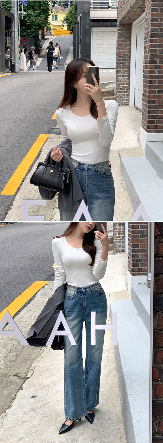🚚당일발송  1000장 돌파✨ [뉴컬러추가/만년템/딱예쁜기장감] 로메인 싱글 버튼 세미크롭 자켓 하객룩,데이트룩,나들이룩,출근룩,데일리룩,격식룩,크롭자켓,올드머니룩 jk2643 상세 이미지 83