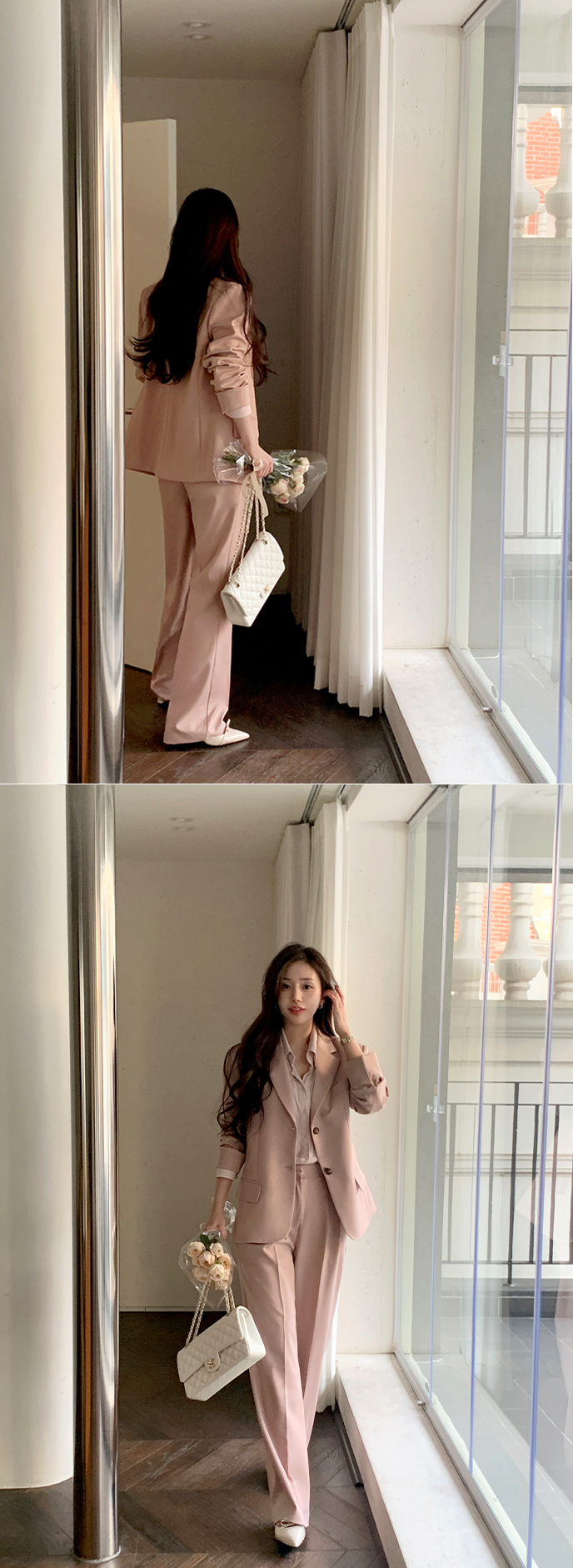 [여리핏] 우즈 투버튼 탄탄 싱글 자켓 데이트룩,나들이룩,출근룩,하객룩,마실룩,오버핏 jk2655 상세 이미지 25