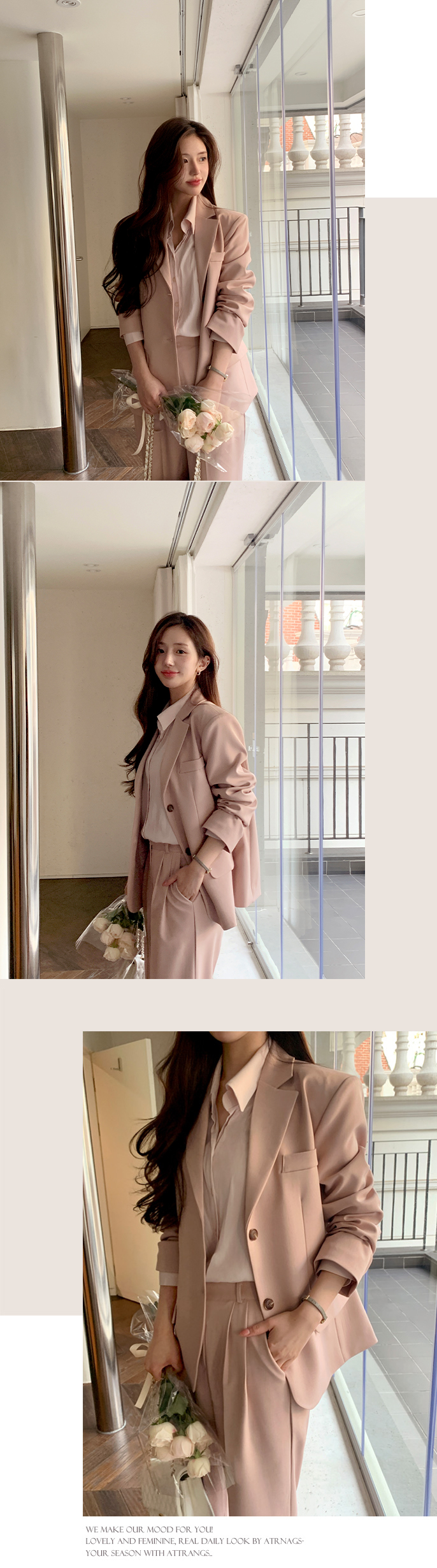 [여리핏] 우즈 투버튼 탄탄 싱글 자켓 데이트룩,나들이룩,출근룩,하객룩,마실룩,오버핏 jk2655 상세 이미지 26