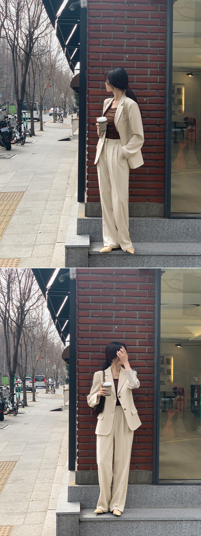 [여리핏] 우즈 투버튼 탄탄 싱글 자켓 데이트룩,나들이룩,출근룩,하객룩,마실룩,오버핏 jk2655 상세 이미지 69