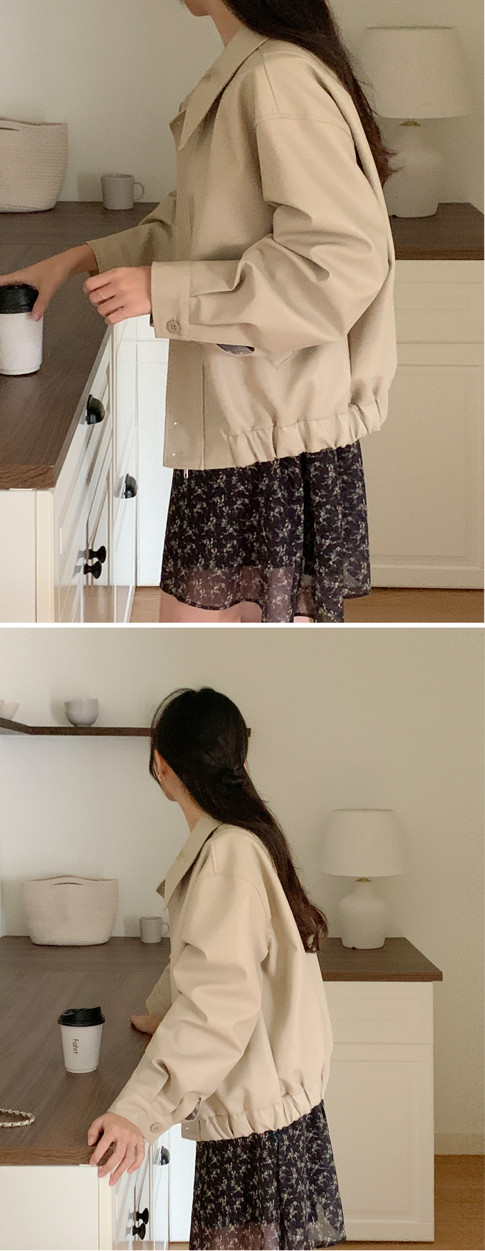 1000장 돌파✨ [퀄리티보장] 소프트 비건 레더 블루종 점퍼 데이트룩,데일리룩,나들이룩,마실룩,출근룩,하객룩,봄자켓 jp633 상세 이미지 30