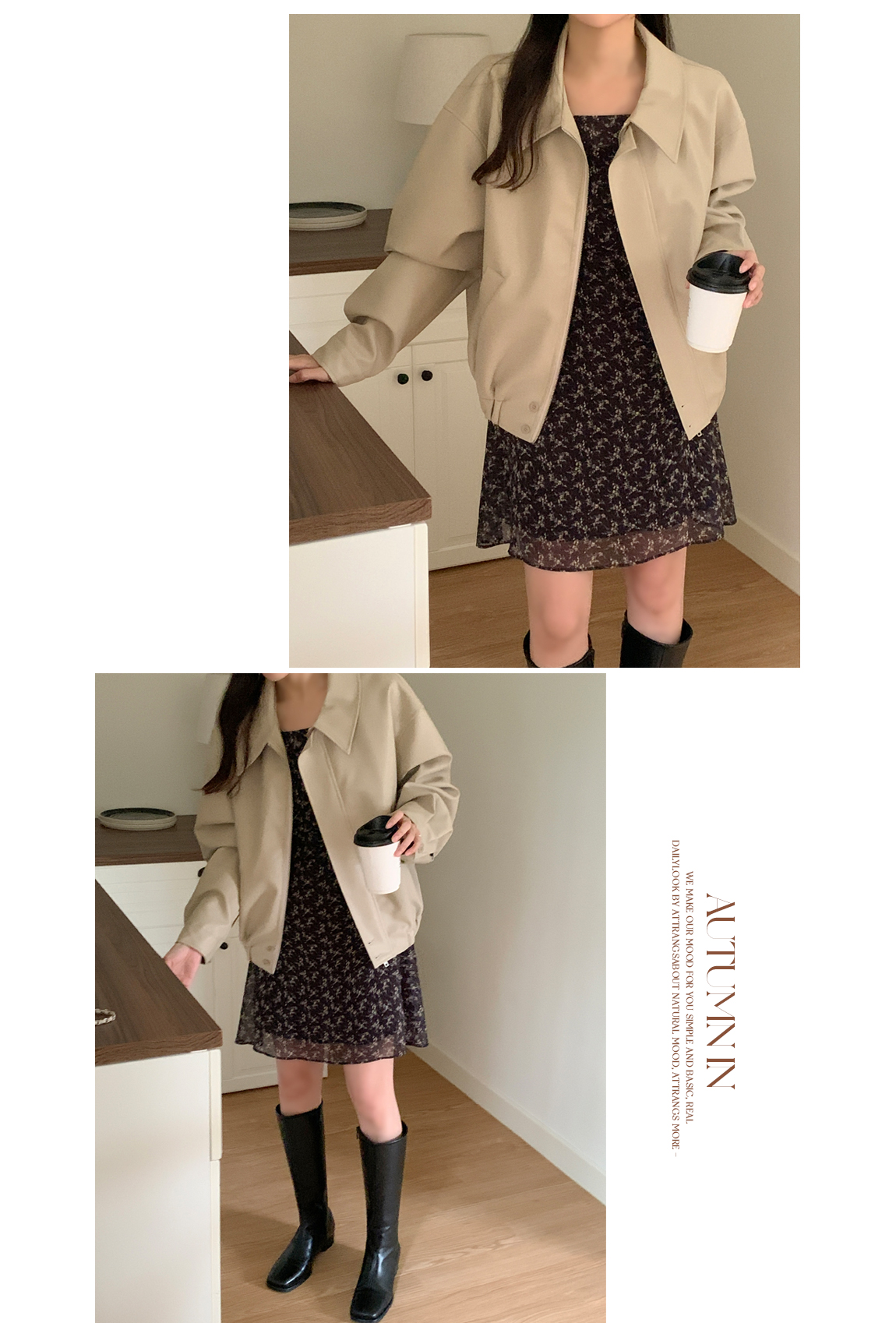 1000장 돌파✨ [퀄리티보장] 소프트 비건 레더 블루종 점퍼 데이트룩,데일리룩,나들이룩,마실룩,출근룩,하객룩,봄자켓 jp633 상세 이미지 31