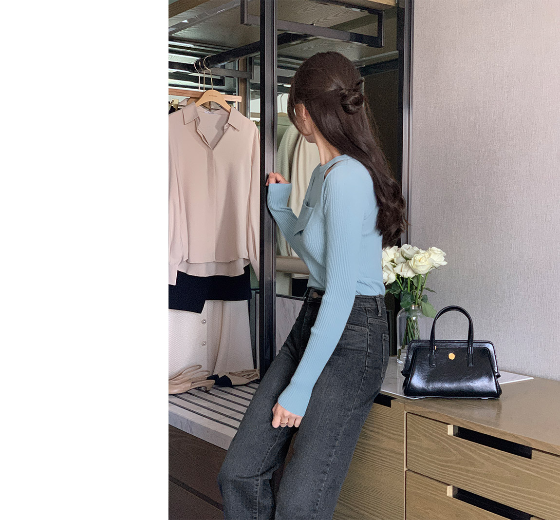 주문폭주 (S~XL) 데이데이 다크애쉬블루 일자 데님 팬츠 ps4652 상세 이미지 18