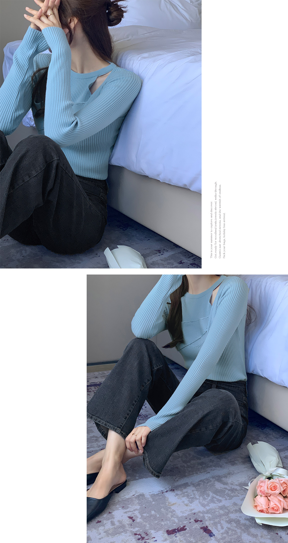 주문폭주 (S~XL) 데이데이 다크애쉬블루 일자 데님 팬츠 ps4652 상세 이미지 25