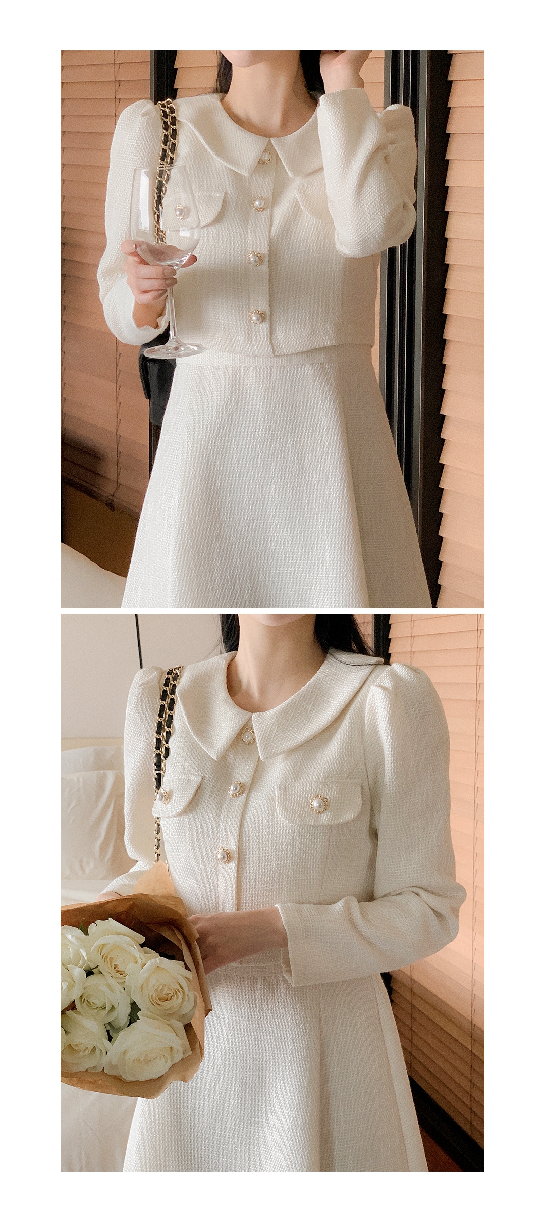 attrangs lace tweed dress Tweed dress op15543