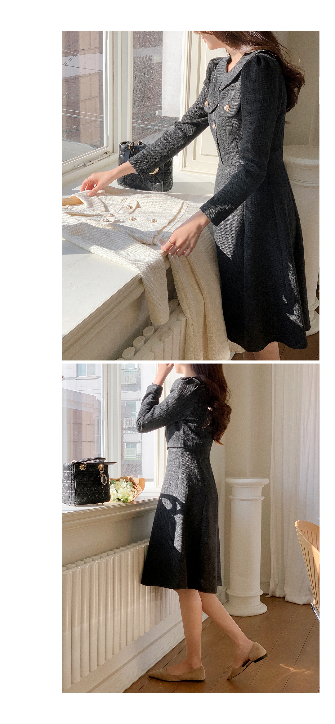 attrangs lace tweed dress Tweed dress op15543