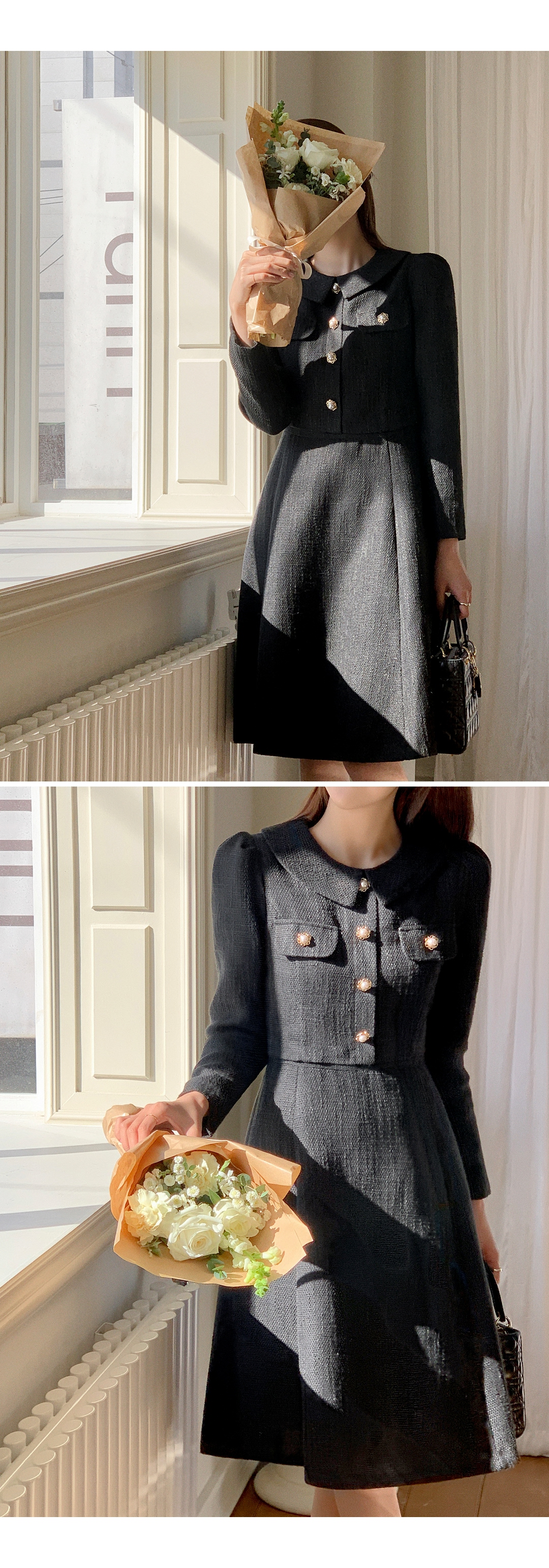 Tweed dress op15543 | ATTRANGS: Shop Korean fashion clothing, bags, shoes  and accessories for women