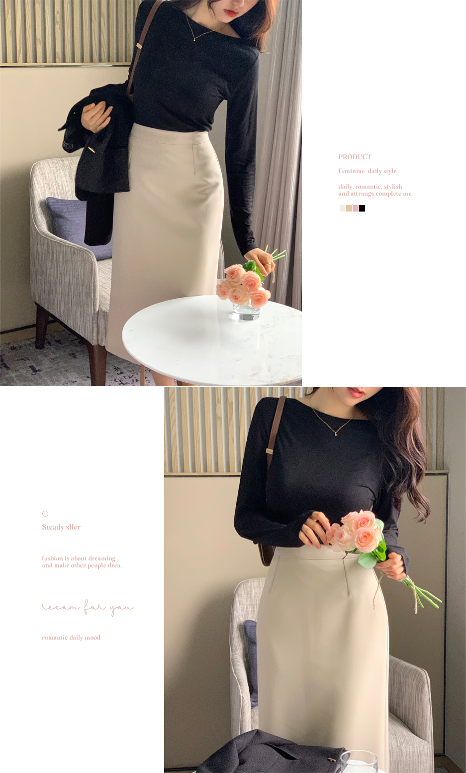 [기장선택,미니,롱 기장,하객룩] 오브젠 H라인 슬릿 스커트 데이트룩,나들이룩,출근룩,오피스룩,면접룩,롱스커트,롱치마 치마,봄옷 sk6735 벚꽃룩 상세 이미지 151
