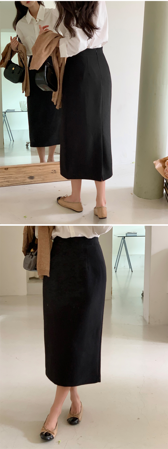 [기장선택,미니,롱 기장,하객룩] 오브젠 H라인 슬릿 스커트 데이트룩,나들이룩,출근룩,오피스룩,면접룩,롱스커트,롱치마 치마,봄옷 sk6735 벚꽃룩 상세 이미지 194