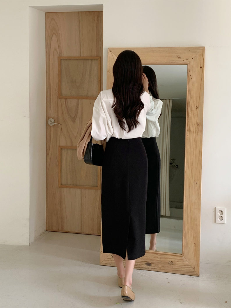 [기장선택,미니,롱 기장,하객룩] 오브젠 H라인 슬릿 스커트 데이트룩,나들이룩,출근룩,오피스룩,면접룩,롱스커트,롱치마 치마,봄옷 sk6735 벚꽃룩 상세 이미지 195