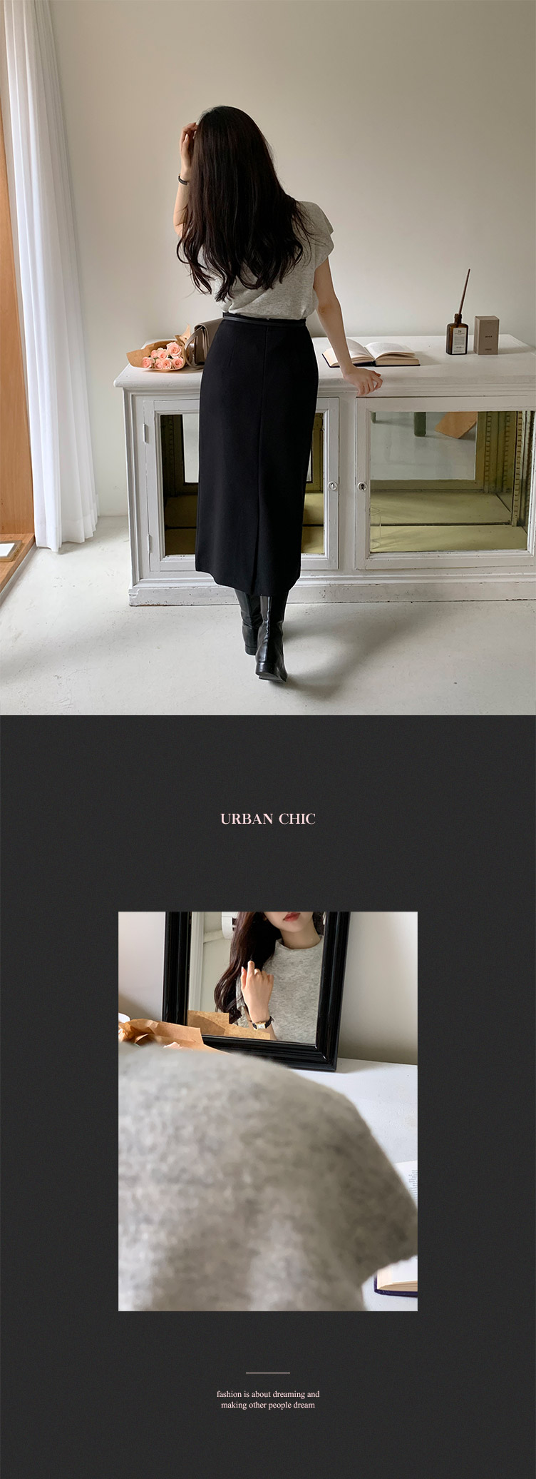 [기장선택,미니,롱 기장,하객룩] 오브젠 H라인 슬릿 스커트 데이트룩,나들이룩,출근룩,오피스룩,면접룩,롱스커트,롱치마 치마,봄옷 sk6735 벚꽃룩 상세 이미지 127