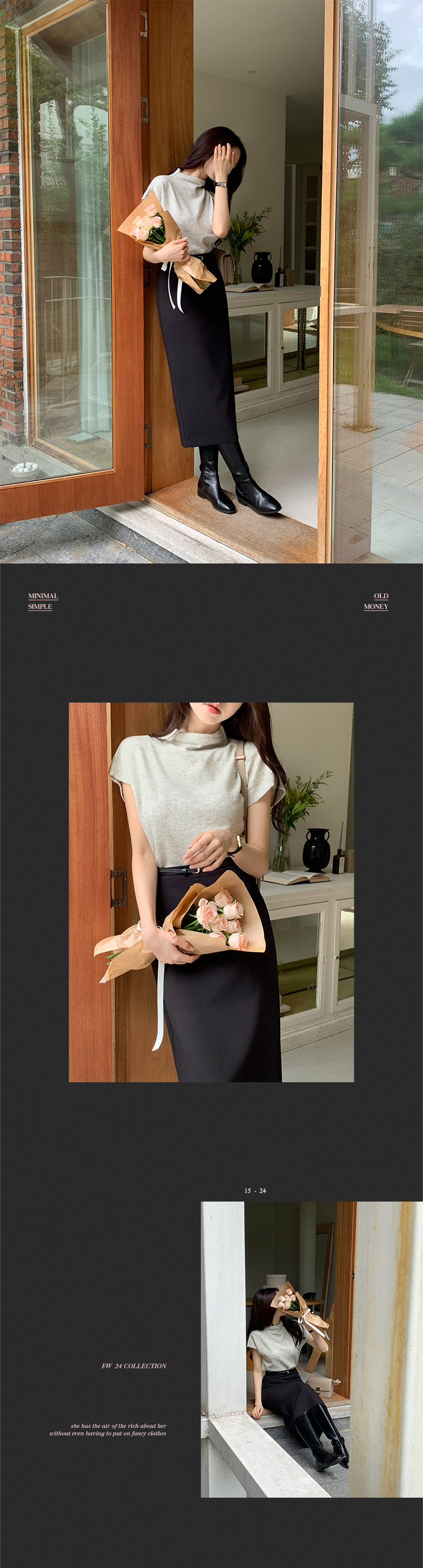 [기장선택,미니,롱 기장,하객룩] 오브젠 H라인 슬릿 스커트 데이트룩,나들이룩,출근룩,오피스룩,면접룩,롱스커트,롱치마 치마,봄옷 sk6735 벚꽃룩 상세 이미지 120