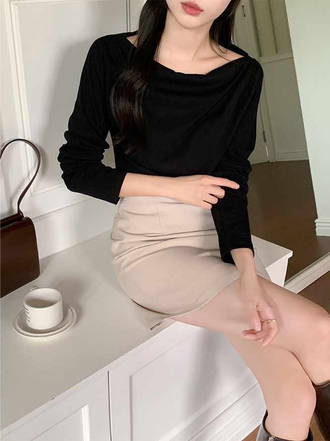 [기장선택,미니,롱 기장,하객룩] 오브젠 H라인 슬릿 스커트 데이트룩,나들이룩,출근룩,오피스룩,면접룩,롱스커트,롱치마 치마,봄옷 sk6735 벚꽃룩 상세 이미지 57