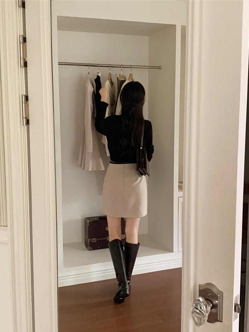 [기장선택,미니,롱 기장,하객룩] 오브젠 H라인 슬릿 스커트 데이트룩,나들이룩,출근룩,오피스룩,면접룩,롱스커트,롱치마 치마,봄옷 sk6735 벚꽃룩 상세 이미지 63