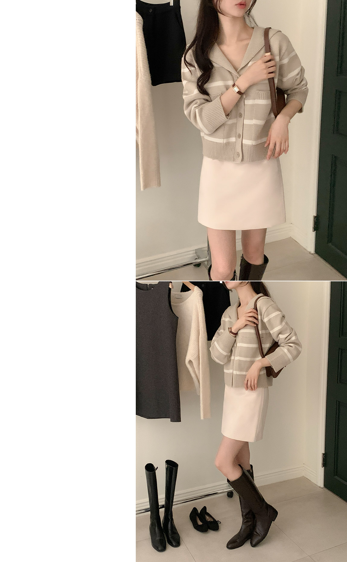 [기장선택,미니,롱 기장,하객룩] 오브젠 H라인 슬릿 스커트 데이트룩,나들이룩,출근룩,오피스룩,면접룩,롱스커트,롱치마 치마,봄옷 sk6735 벚꽃룩 상세 이미지 34