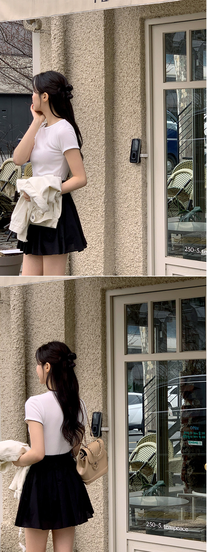 (뒷밴딩/러블리무드) 레빈 코튼 셔링 A라인 미니 스커트 sk6845 상세 이미지 23