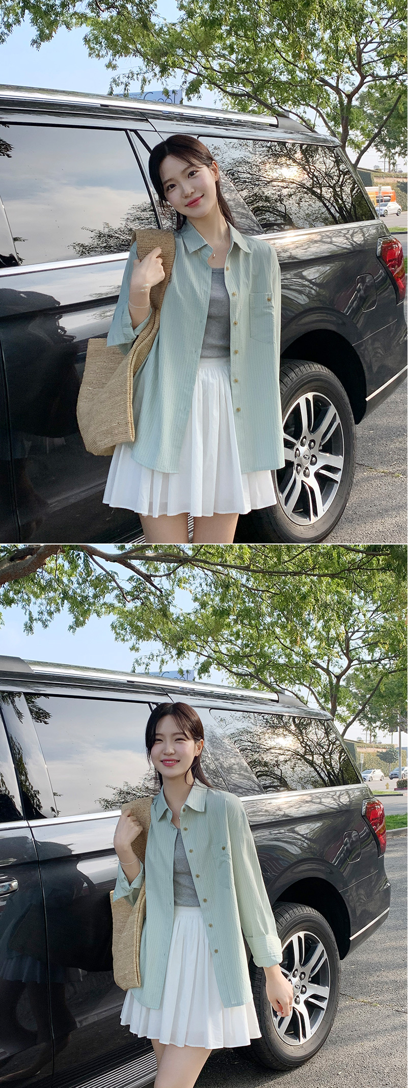 (뒷밴딩/러블리무드) 레빈 코튼 셔링 A라인 미니 스커트 sk6845 상세 이미지 108