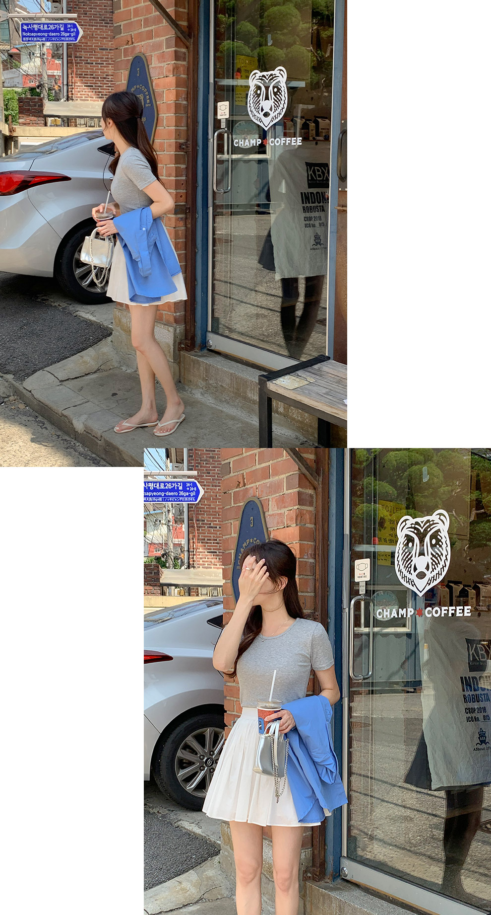 (뒷밴딩/러블리무드) 레빈 코튼 셔링 A라인 미니 스커트 sk6845 상세 이미지 155