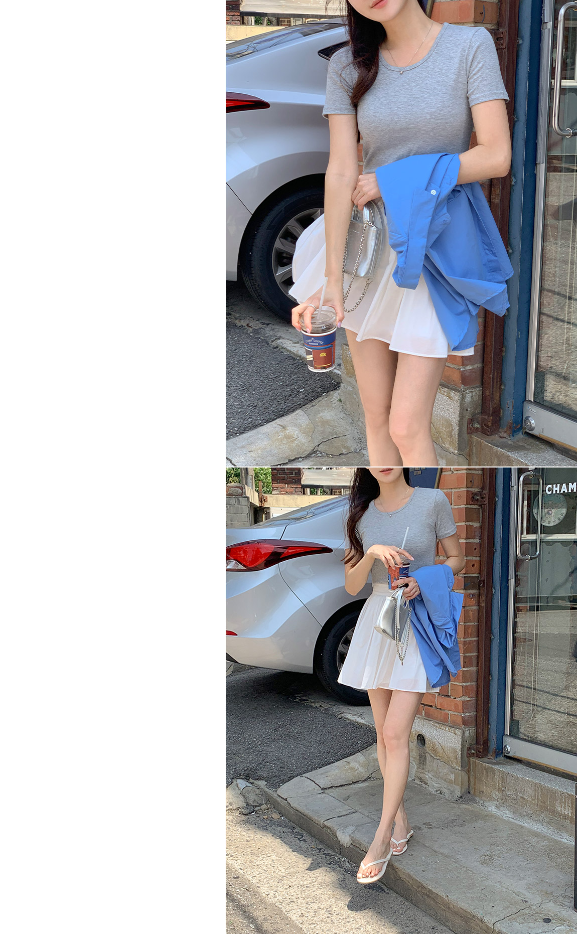 (뒷밴딩/러블리무드) 레빈 코튼 셔링 A라인 미니 스커트 sk6845 상세 이미지 157