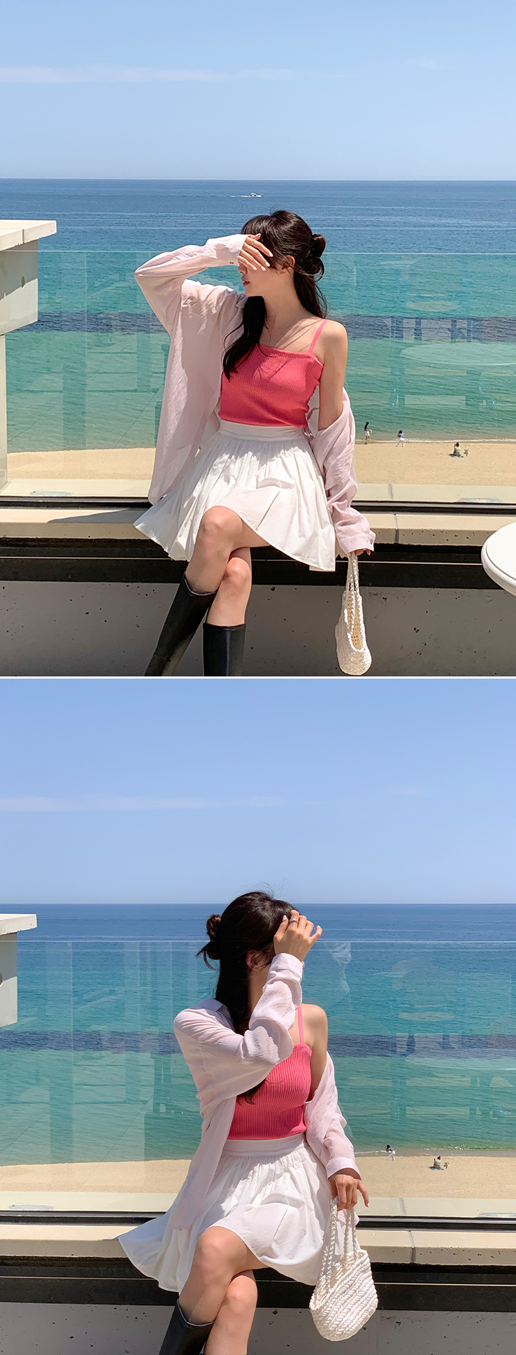 (뒷밴딩/러블리무드) 레빈 코튼 셔링 A라인 미니 스커트 sk6845 상세 이미지 133