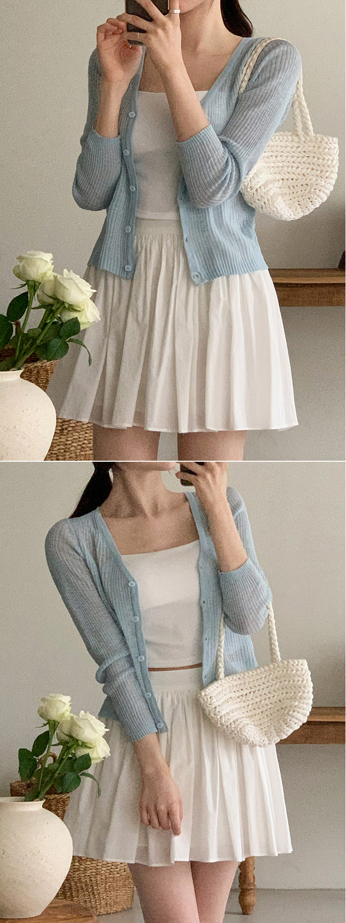 (뒷밴딩/러블리무드) 레빈 코튼 셔링 A라인 미니 스커트 sk6845 상세 이미지 124