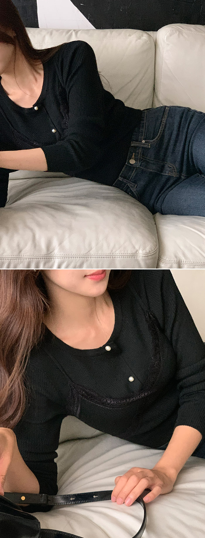 ⚡️오늘출발⚡️ [나시+가디건,여리핏] 리프 골지 레이스 나시 진주 가디건 세트 버튼가디건 출근룩,데이트룩,나들이룩,마실룩,나시가디건세트 st2581 빠른출발 당일배송 당일 상세 이미지 39