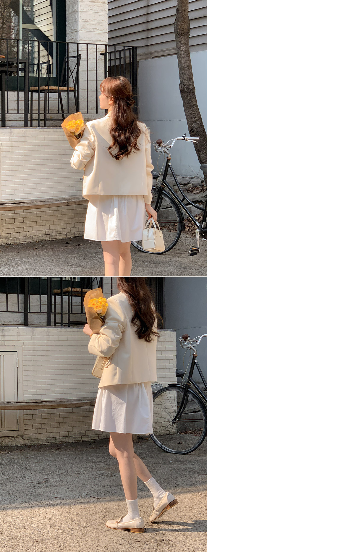 [구김걱정X,브랜드퀄리티] 킨트 골드 스틱 싱글 세미크롭 자켓 상견례룩/데이트룩/소개팅룩/격식룩/하객룩,봄옷 jk2858 벚꽃룩 상세 이미지 56