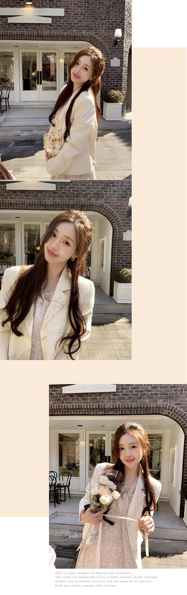 [구김걱정X,브랜드퀄리티] 킨트 골드 스틱 싱글 세미크롭 자켓 상견례룩/데이트룩/소개팅룩/격식룩/하객룩,봄옷 jk2858 벚꽃룩 상세 이미지 8