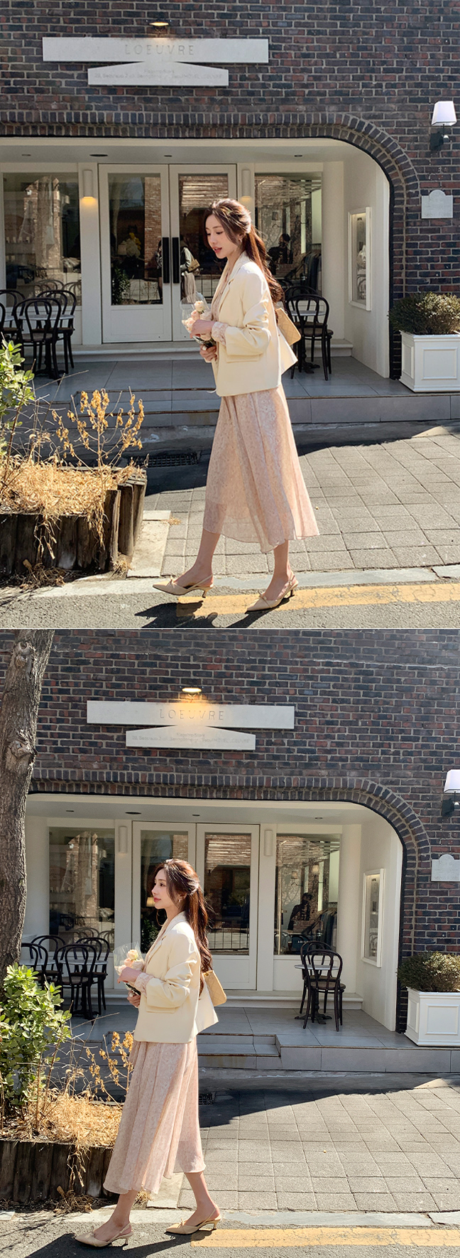 [구김걱정X,브랜드퀄리티] 킨트 골드 스틱 싱글 세미크롭 자켓 상견례룩/데이트룩/소개팅룩/격식룩/하객룩,봄옷 jk2858 벚꽃룩 상세 이미지 13
