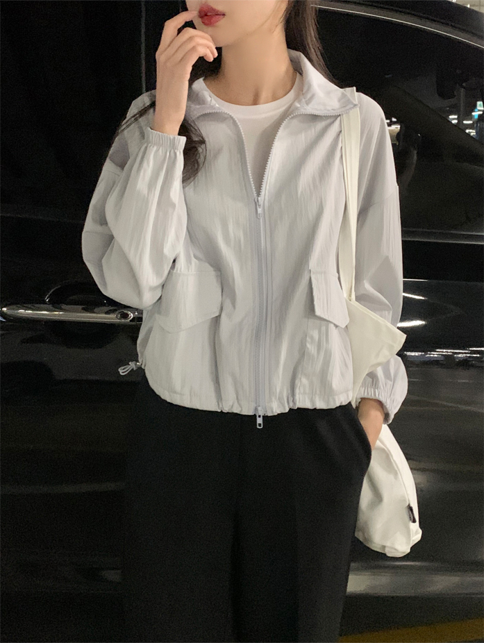 🚚부분당일발송 5000장 돌파✨ [생활방수/장마룩/바람막이/살안타템] 후드카라2버전 스트링 바스락 점퍼  세미크롭자켓 봄아우터 나들이룩 윈드자켓,여행룩/휴양지룩/데이트룩/바캉스룩,봄옷 jk2862 상세 이미지 17
