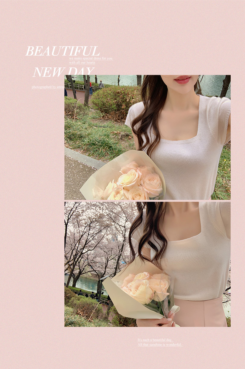 ⚡️부분 오늘출발⚡️ [메리노울 100%/7컬러] 어나더 메리노울 스퀘어넥 반팔 니트 여름니트,여름옷,크롭니트,반팔니트,니트반팔,데일리룩,여행룩,데이트룩,반팔티 nt4510 부분빠른출발 부분당일배송 부분당일 상세 이미지 46