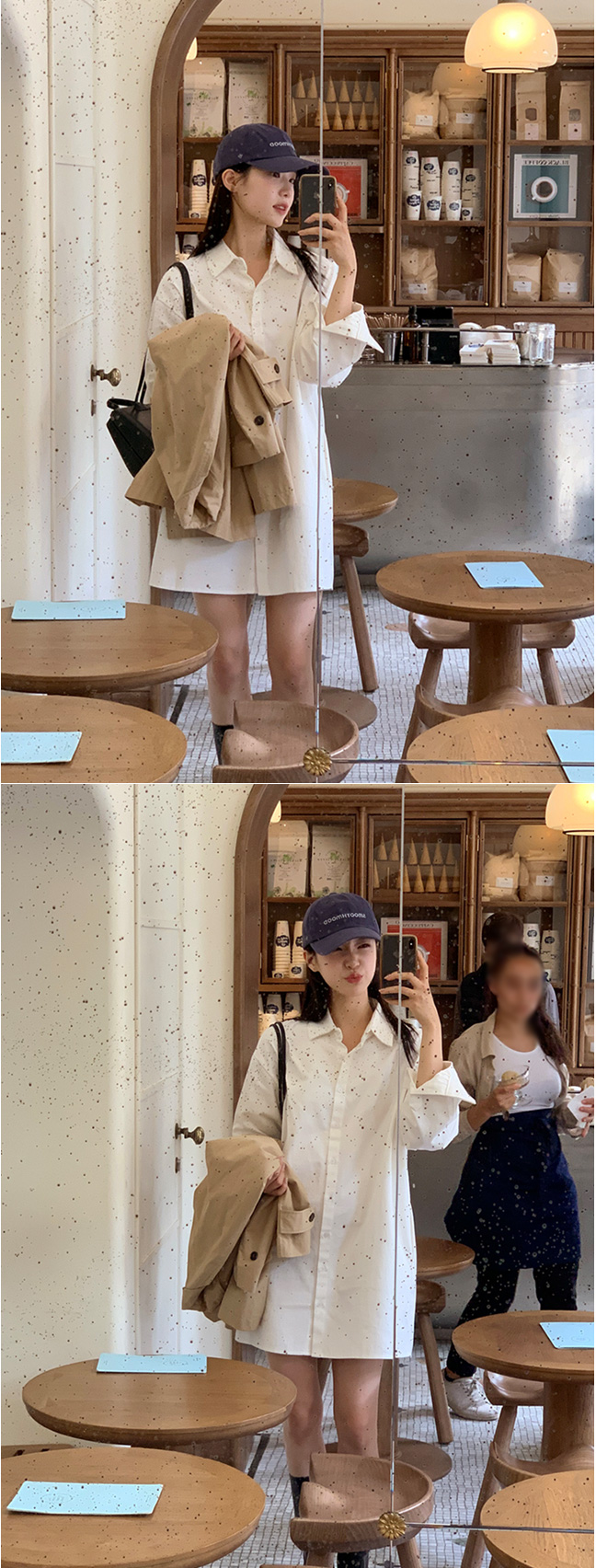 ⚡️부분 오늘출발⚡️ [자체제작] [바이오워싱/클래식템/유행구애X] 비브레 오버핏 바이오워싱 코튼 싱글 하프 트렌치 코트 봄아우터 데이트룩,나들이룩,데일리룩,마실룩,출근룩,하객룩,하프코트 ct1637 부분빠른출발 부분당일배송 부분당일 상세 이미지 32