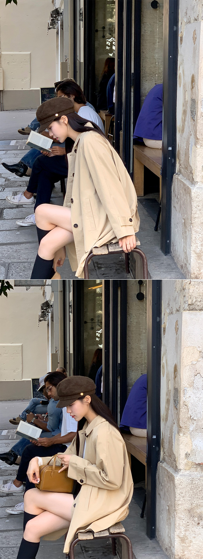 ⚡️부분 오늘출발⚡️ [자체제작] [바이오워싱/클래식템/유행구애X] 비브레 오버핏 바이오워싱 코튼 싱글 하프 트렌치 코트 봄아우터 데이트룩,나들이룩,데일리룩,마실룩,출근룩,하객룩,하프코트 ct1637 부분빠른출발 부분당일배송 부분당일 상세 이미지 54