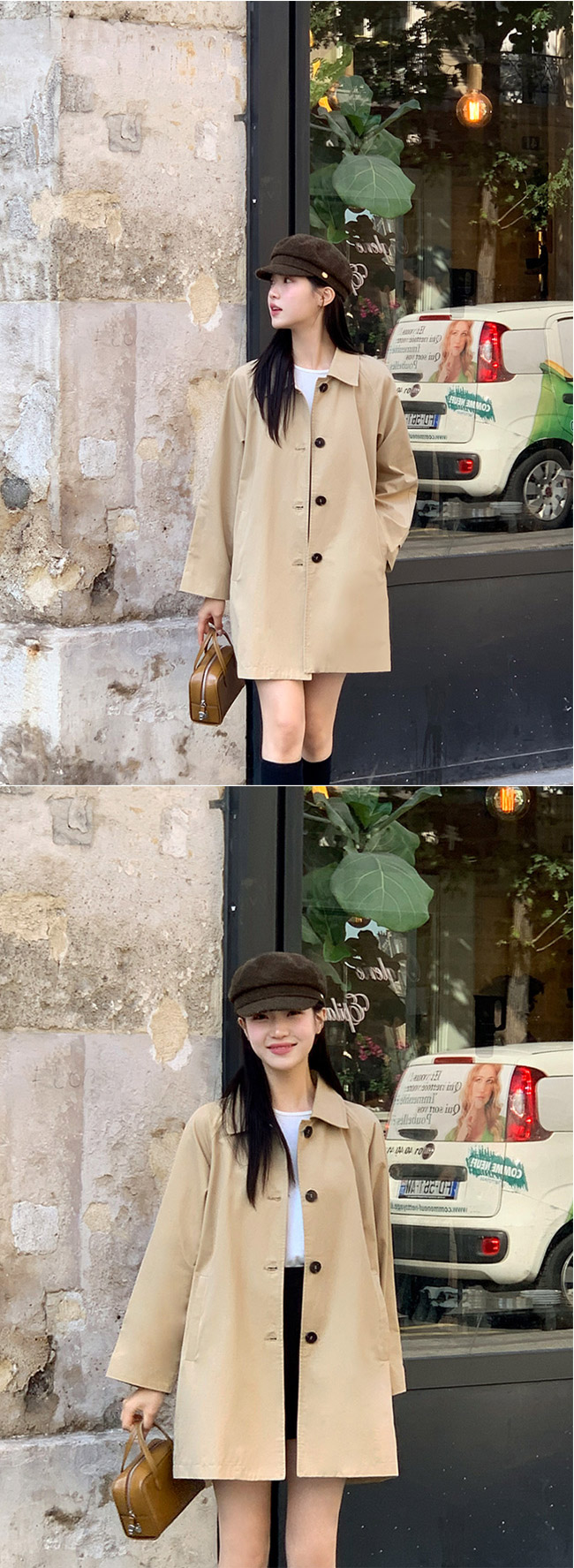 ⚡️부분 오늘출발⚡️ [자체제작] [바이오워싱/클래식템/유행구애X] 비브레 오버핏 바이오워싱 코튼 싱글 하프 트렌치 코트 봄아우터 데이트룩,나들이룩,데일리룩,마실룩,출근룩,하객룩,하프코트 ct1637 부분빠른출발 부분당일배송 부분당일 상세 이미지 38