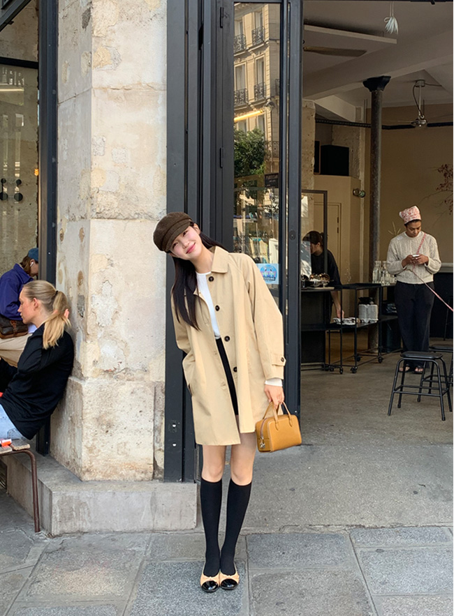 ⚡️부분 오늘출발⚡️ [자체제작] [바이오워싱/클래식템/유행구애X] 비브레 오버핏 바이오워싱 코튼 싱글 하프 트렌치 코트 봄아우터 데이트룩,나들이룩,데일리룩,마실룩,출근룩,하객룩,하프코트 ct1637 부분빠른출발 부분당일배송 부분당일 상세 이미지 39