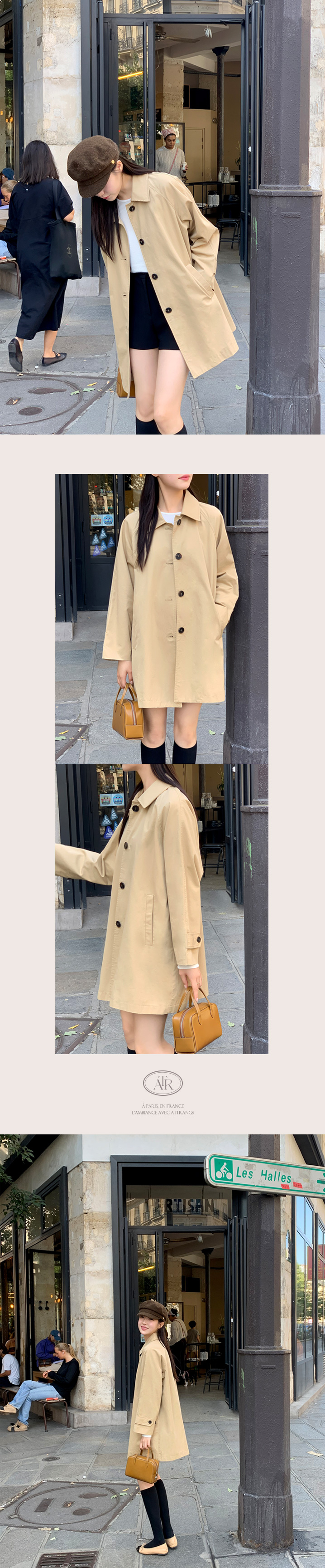 ⚡️부분 오늘출발⚡️ [자체제작] [바이오워싱/클래식템/유행구애X] 비브레 오버핏 바이오워싱 코튼 싱글 하프 트렌치 코트 봄아우터 데이트룩,나들이룩,데일리룩,마실룩,출근룩,하객룩,하프코트 ct1637 부분빠른출발 부분당일배송 부분당일 상세 이미지 40