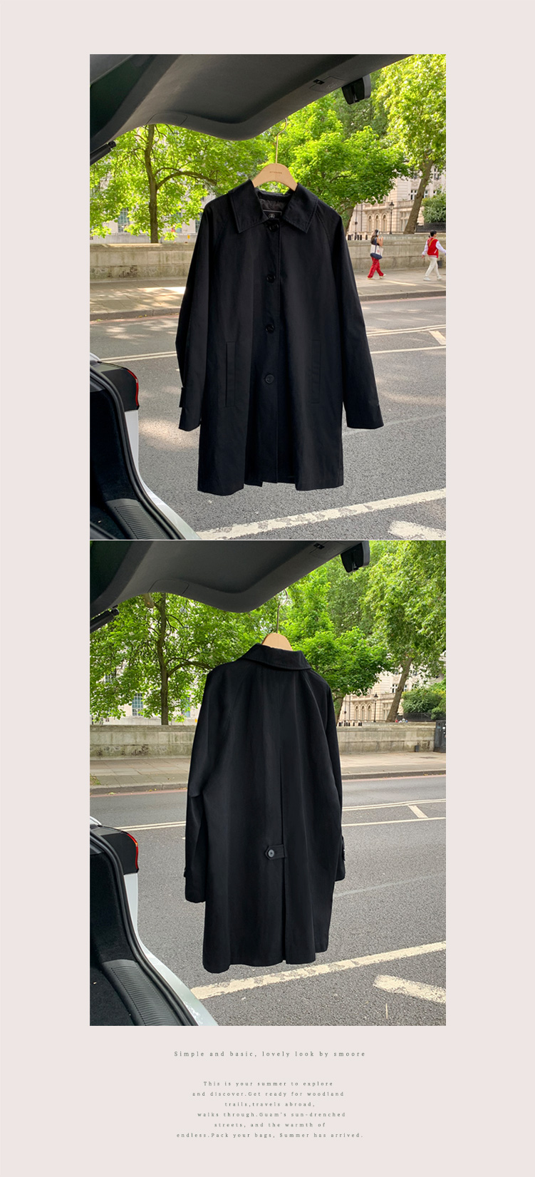 ⚡️부분 오늘출발⚡️ [자체제작] [바이오워싱/클래식템/유행구애X] 비브레 오버핏 바이오워싱 코튼 싱글 하프 트렌치 코트 봄아우터 데이트룩,나들이룩,데일리룩,마실룩,출근룩,하객룩,하프코트 ct1637 부분빠른출발 부분당일배송 부분당일 상세 이미지 67