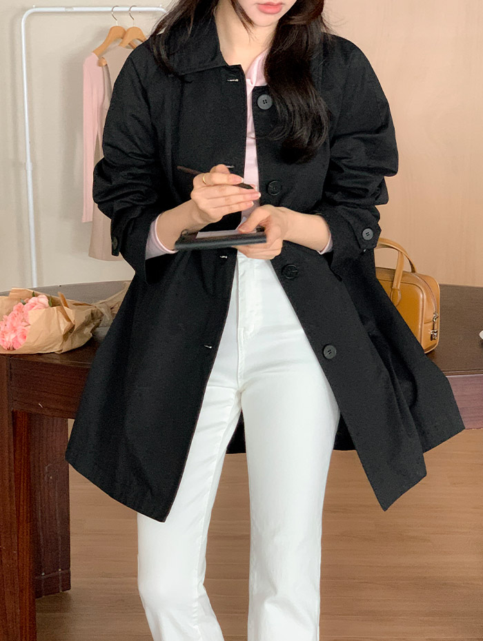 ⚡️부분 오늘출발⚡️ [자체제작] [바이오워싱/클래식템/유행구애X] 비브레 오버핏 바이오워싱 코튼 싱글 하프 트렌치 코트 봄아우터 데이트룩,나들이룩,데일리룩,마실룩,출근룩,하객룩,하프코트 ct1637 부분빠른출발 부분당일배송 부분당일 상세 이미지 100