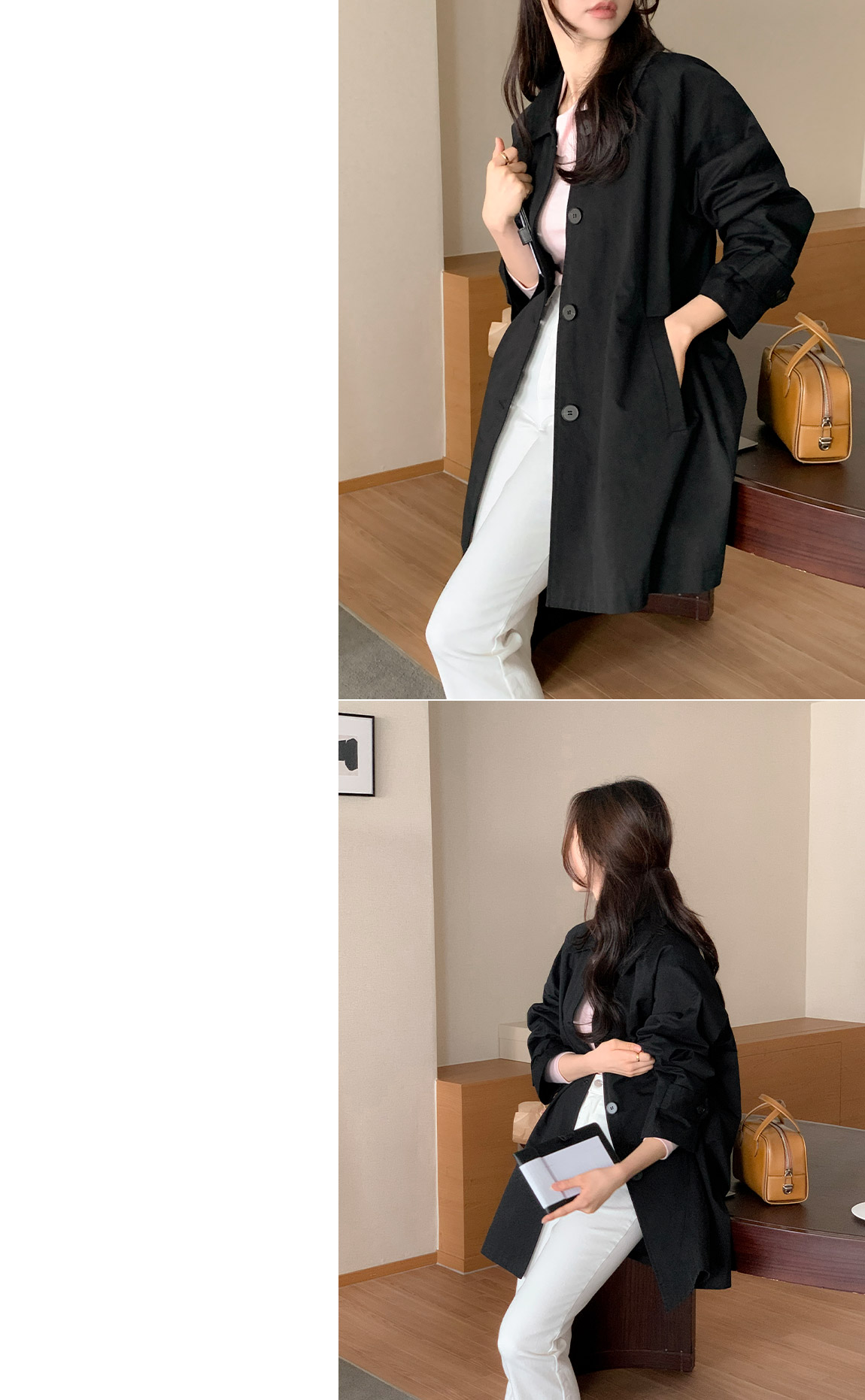 ⚡️부분 오늘출발⚡️ [자체제작] [바이오워싱/클래식템/유행구애X] 비브레 오버핏 바이오워싱 코튼 싱글 하프 트렌치 코트 봄아우터 데이트룩,나들이룩,데일리룩,마실룩,출근룩,하객룩,하프코트 ct1637 부분빠른출발 부분당일배송 부분당일 상세 이미지 102