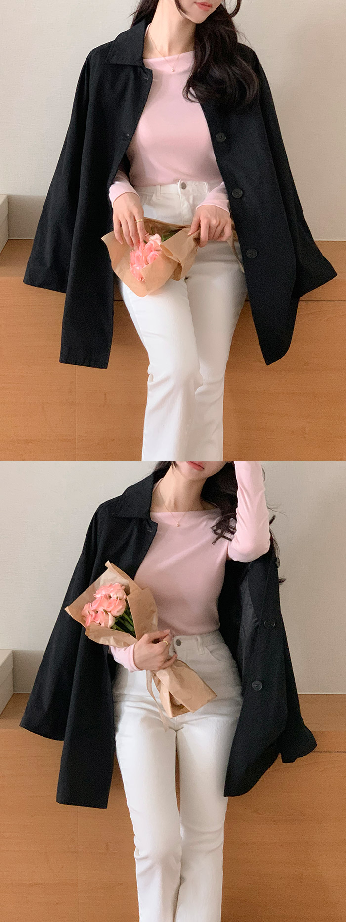 ⚡️부분 오늘출발⚡️ [자체제작] [바이오워싱/클래식템/유행구애X] 비브레 오버핏 바이오워싱 코튼 싱글 하프 트렌치 코트 봄아우터 데이트룩,나들이룩,데일리룩,마실룩,출근룩,하객룩,하프코트 ct1637 부분빠른출발 부분당일배송 부분당일 상세 이미지 112