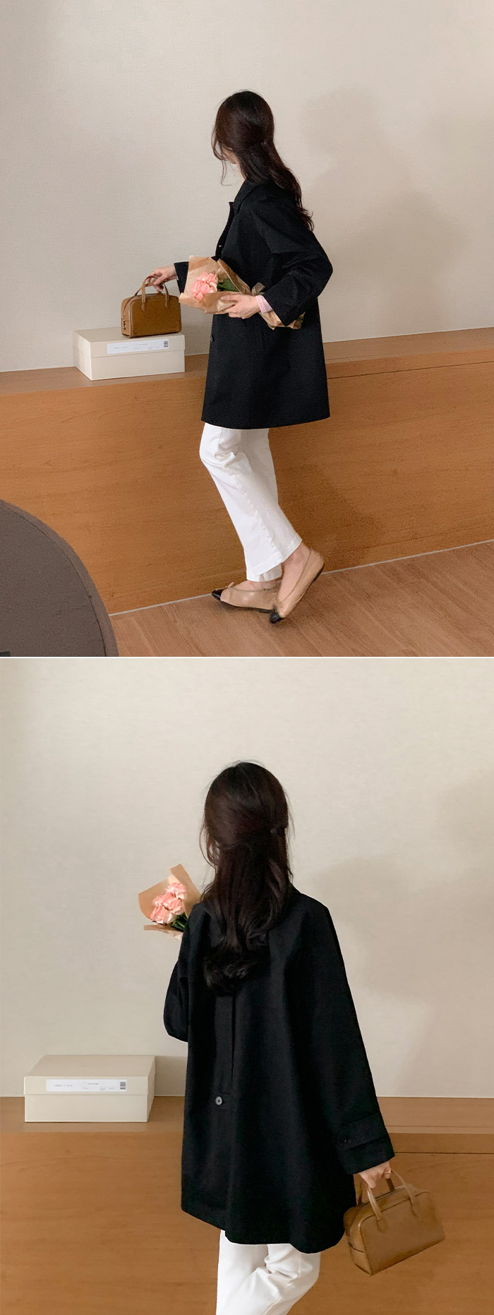 ⚡️부분 오늘출발⚡️ [자체제작] [바이오워싱/클래식템/유행구애X] 비브레 오버핏 바이오워싱 코튼 싱글 하프 트렌치 코트 봄아우터 데이트룩,나들이룩,데일리룩,마실룩,출근룩,하객룩,하프코트 ct1637 부분빠른출발 부분당일배송 부분당일 상세 이미지 90