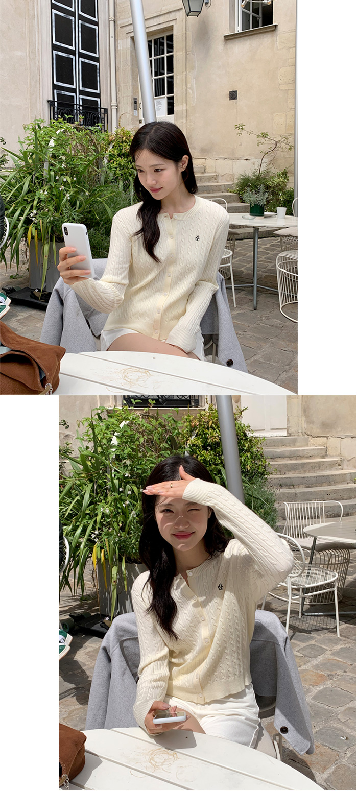 [🔥아뜨데이 앵콜할인🔥]⚡️부분 오늘출발⚡️ [자체제작] [코디고민X/프리미엄원단] 램버 소프트 라운드넥 자수 케이블 니트 가디건 하객룩가디건 데이트룩,나들이룩,하객룩,봄니트,봄가디건,니트가디건,펜던트가디건,꽈배기가디건,봄옷 cd3143 부분빠른출발 부분당일배송 부분당일 상세 이미지 44