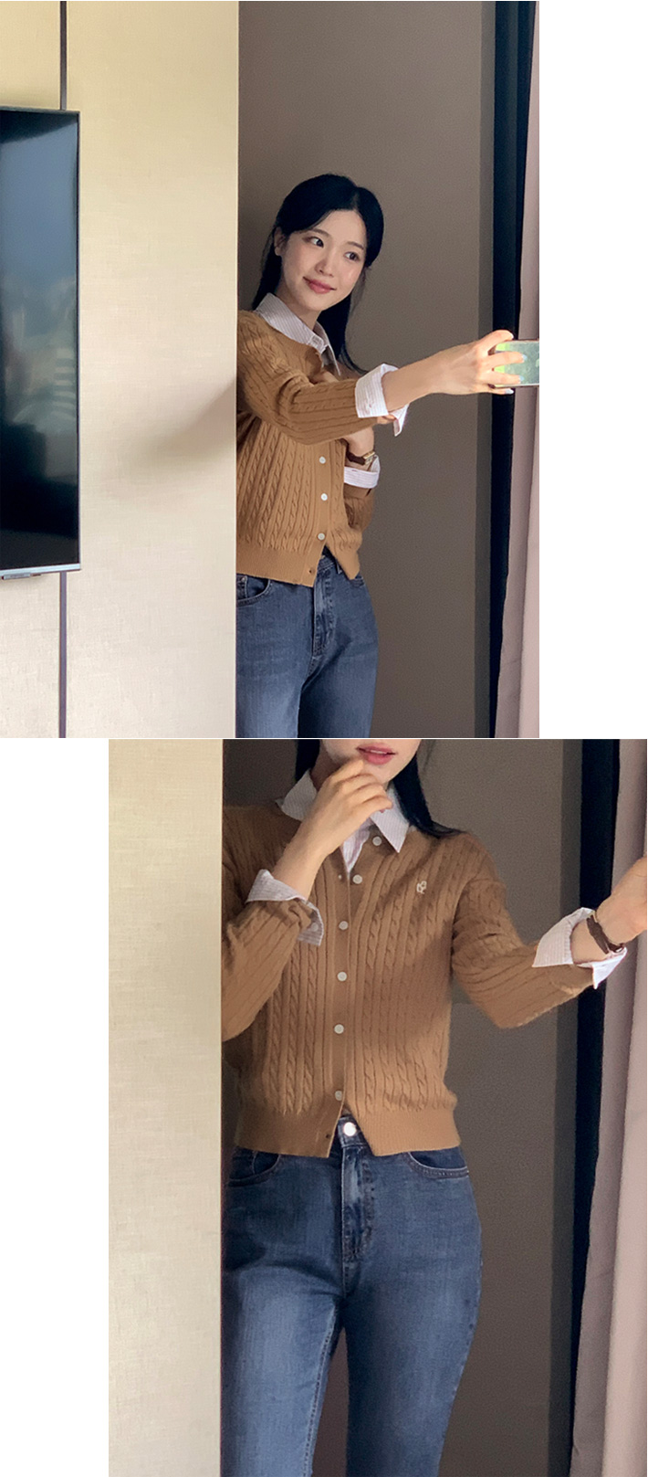 [🔥아뜨데이 앵콜할인🔥]⚡️부분 오늘출발⚡️ [자체제작] [코디고민X/프리미엄원단] 램버 소프트 라운드넥 자수 케이블 니트 가디건 하객룩가디건 데이트룩,나들이룩,하객룩,봄니트,봄가디건,니트가디건,펜던트가디건,꽈배기가디건,봄옷 cd3143 부분빠른출발 부분당일배송 부분당일 상세 이미지 114