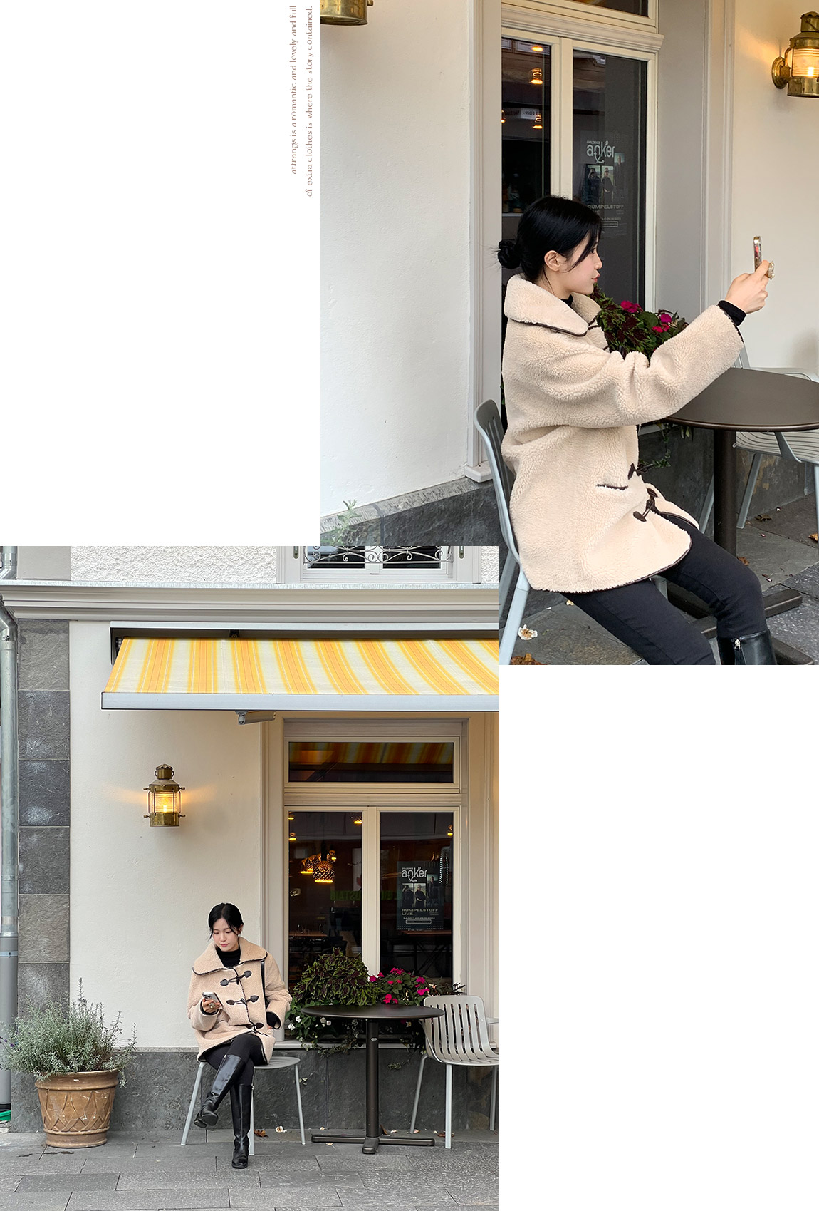 🚚당일발송  [디자인특허/고퀄리티] 리볼드 프리미엄 에코 양털 하프 더플 코트 데일리룩,데이트룩,출근룩,나들이룩,떡볶이코트 ct1640 상세 이미지 18