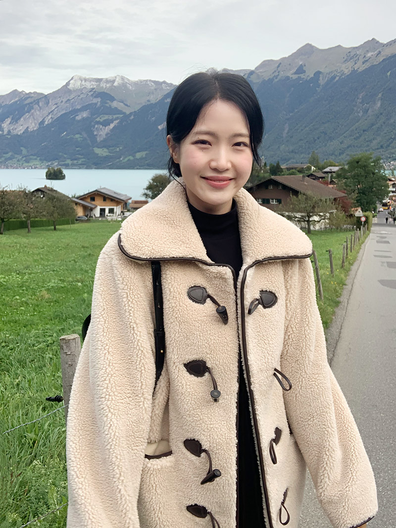 🚚당일발송  [디자인특허/고퀄리티] 리볼드 프리미엄 에코 양털 하프 더플 코트 데일리룩,데이트룩,출근룩,나들이룩,떡볶이코트 ct1640 상세 이미지 10