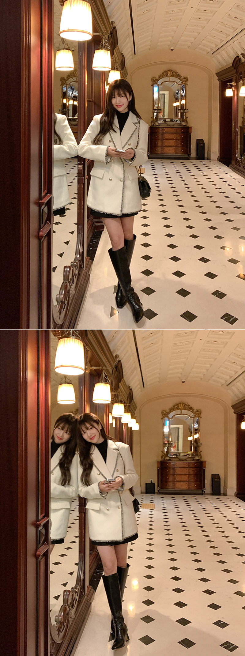 🚚당일발송  [단독진행] [울함유,누빔안감] 리브르 트위드 더블 울 자켓 코트 데이트룩,데일리룩,나들이룩,마실룩,출근룩,하객룩 jk2935 상세 이미지 25